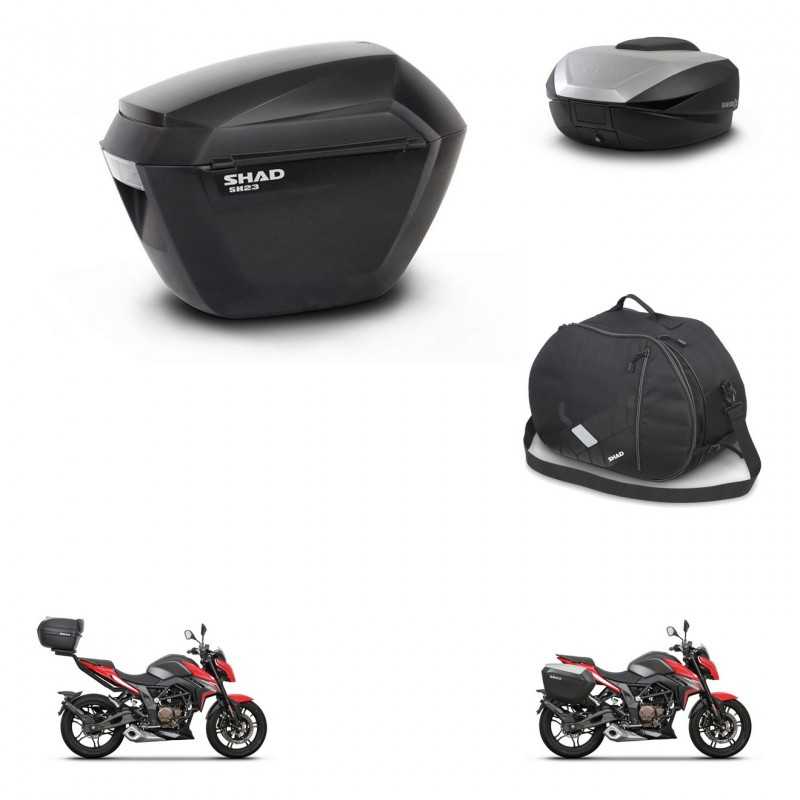 SHAD Baul trasero + maletas laterales bolsa interna herraje 3p montaje SH23 SH59X ALU KIT-263657