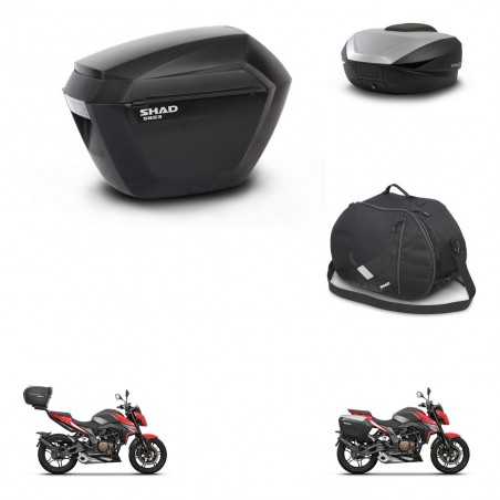 SHAD Baul trasero + maletas laterales bolsa interna herraje 3p montaje SH23 SH59X ALU KIT-263657