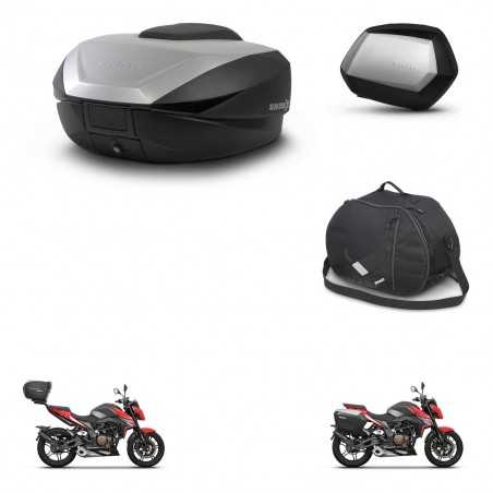SHAD Maletas laterales + baul trasero bolsa interna herraje 3p montaje SH59X ALU SC SH35 PREMIUM KIT-263662