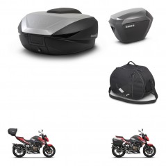 SHAD Side cases + rear trunk + inner bag + 3p hardware + mounting hardware SH59X ALU SH23 ALU KIT-263663