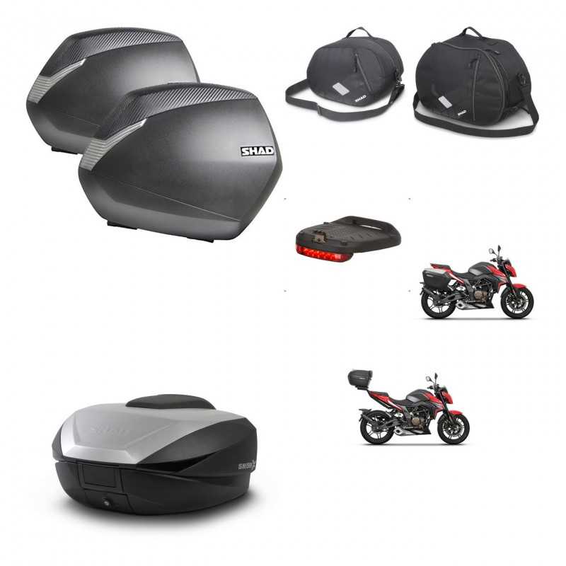 SHAD Baul trasero + maletas laterales accesorios herraje 3p montaje SH36 SH 36 SH59X ALU KIT-263664