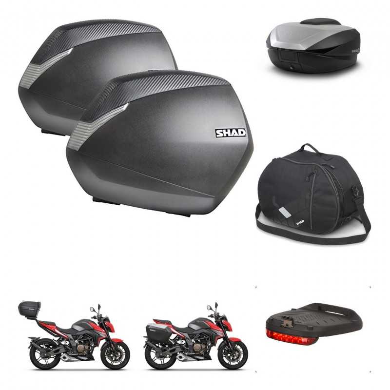 SHAD Baul trasero + maletas laterales accesorios herraje 3p montaje SH36 SH 36 SH59X ALU KIT-263665