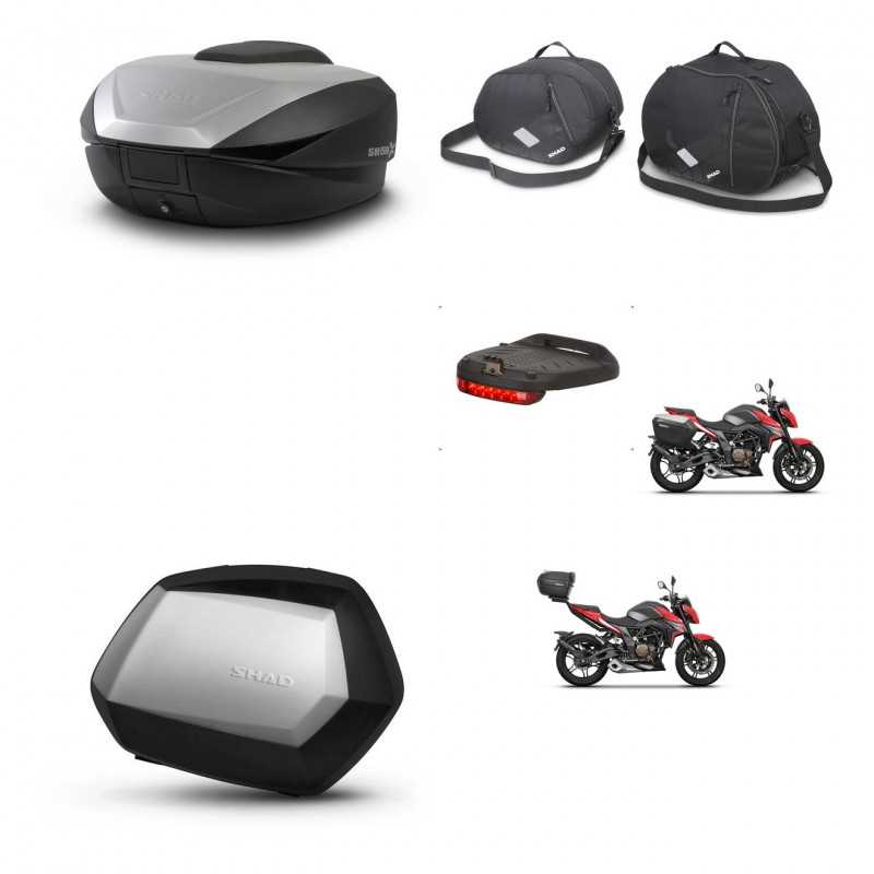 SHAD Maletas laterales + baul trasero accesorios herraje 3p montaje SH59X ALU SC SH35 PREMIUM KIT-263670