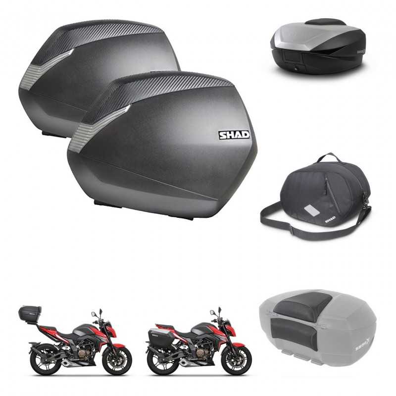 SHAD Rear trunk + side cases + accessories + 3p hardware + mounting hardware SH36 SH 36 SH59X ALU KIT-263673