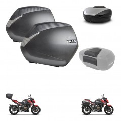 SHAD Rear trunk + side cases + passenger backrest + 3p hardware + mounting hardware SH36 SH 36 SH59X ALU KIT-263674