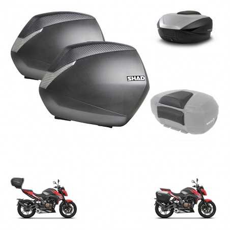 SHAD Baul trasero + maletas laterales respaldo de pasajero herraje 3p montaje SH36 SH 36 SH59X ALU KIT-263674