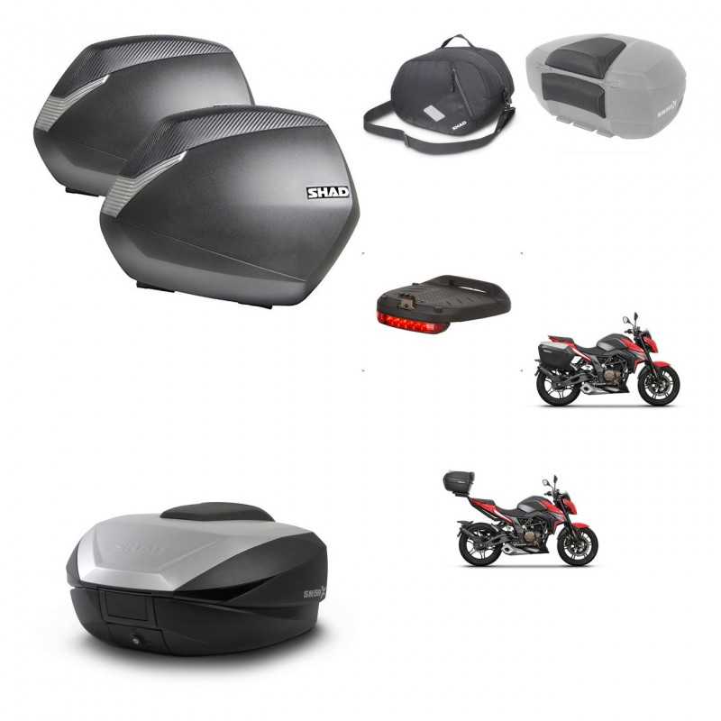 SHAD Baul trasero + maletas laterales accesorios herraje 3p montaje SH36 SH 36 SH59X ALU KIT-263682