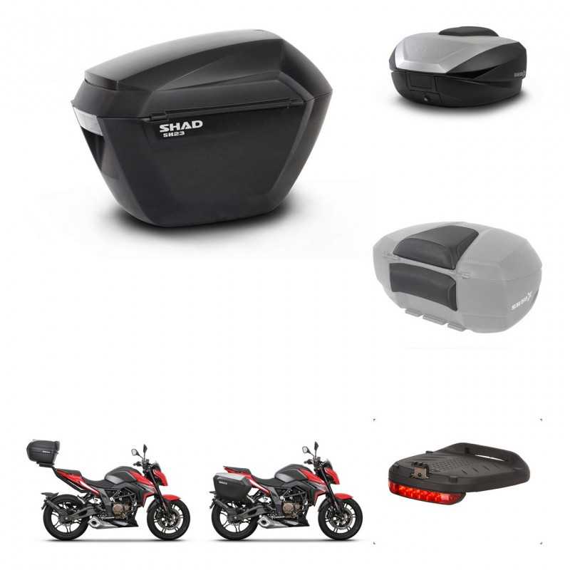 SHAD Baul trasero + maletas laterales accesorios herraje 3p montaje SH23 SH59X ALU KIT-263684