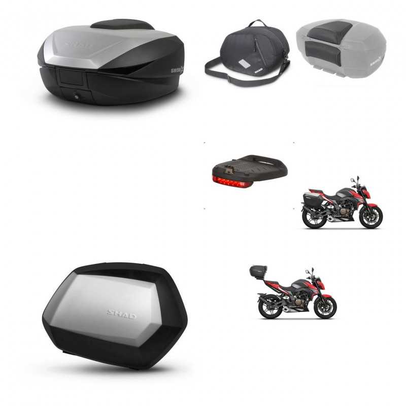 SHAD Maletas laterales + baul trasero accesorios herraje 3p montaje SH59X ALU SC SH35 PREMIUM KIT-263688