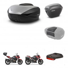 SHAD Maletas laterales + baul trasero accesorios herraje 3p montaje SH59X ALU SH23 KIT-263690