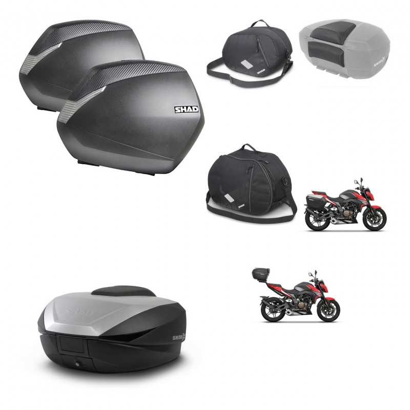 SHAD Rear trunk + side cases + accessories + 3p hardware + mounting hardware SH36 SH 36 SH59X ALU KIT-263691