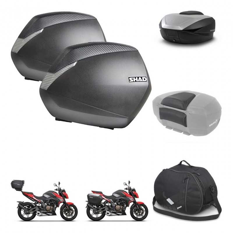 SHAD Baul trasero + maletas laterales accesorios herraje 3p montaje SH36 SH 36 SH59X ALU KIT-263692