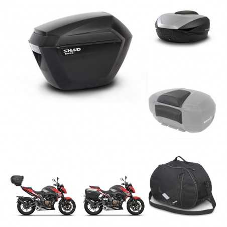 SHAD Baul trasero + maletas laterales accesorios herraje 3p montaje SH23 SH59X ALU KIT-263693
