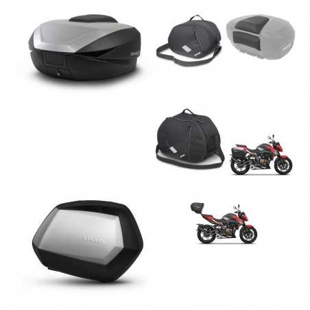 SHAD Maletas laterales + baul trasero accesorios herraje 3p montaje SH59X ALU SC SH35 PREMIUM KIT-263697
