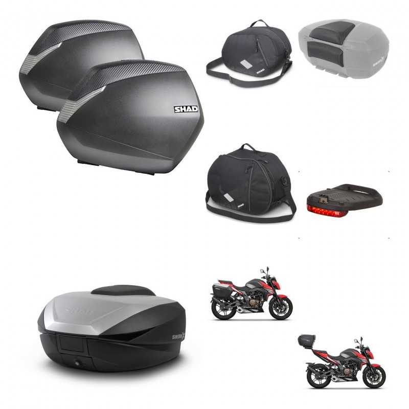 SHAD Baul trasero + maletas laterales accesorios herraje 3p montaje SH36 SH 36 SH59X ALU KIT-263700