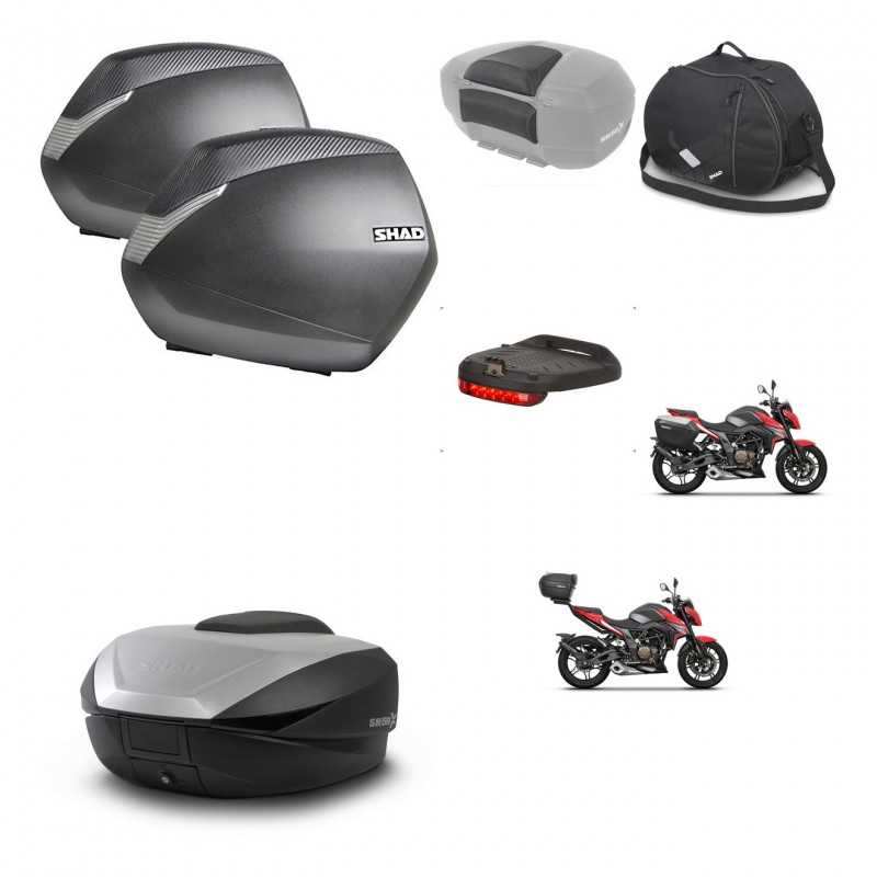 SHAD Baul trasero + maletas laterales accesorios herraje 3p montaje SH36 SH 36 SH59X ALU KIT-263701
