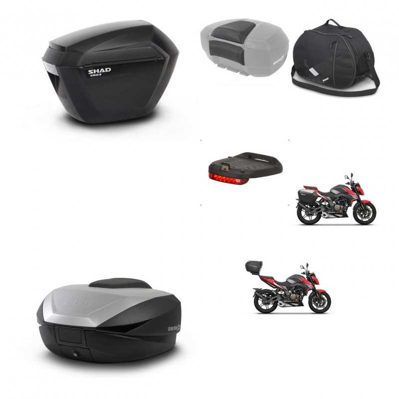 SHAD Baul trasero + maletas laterales accesorios herraje 3p montaje SH23 SH59X ALU KIT-263702