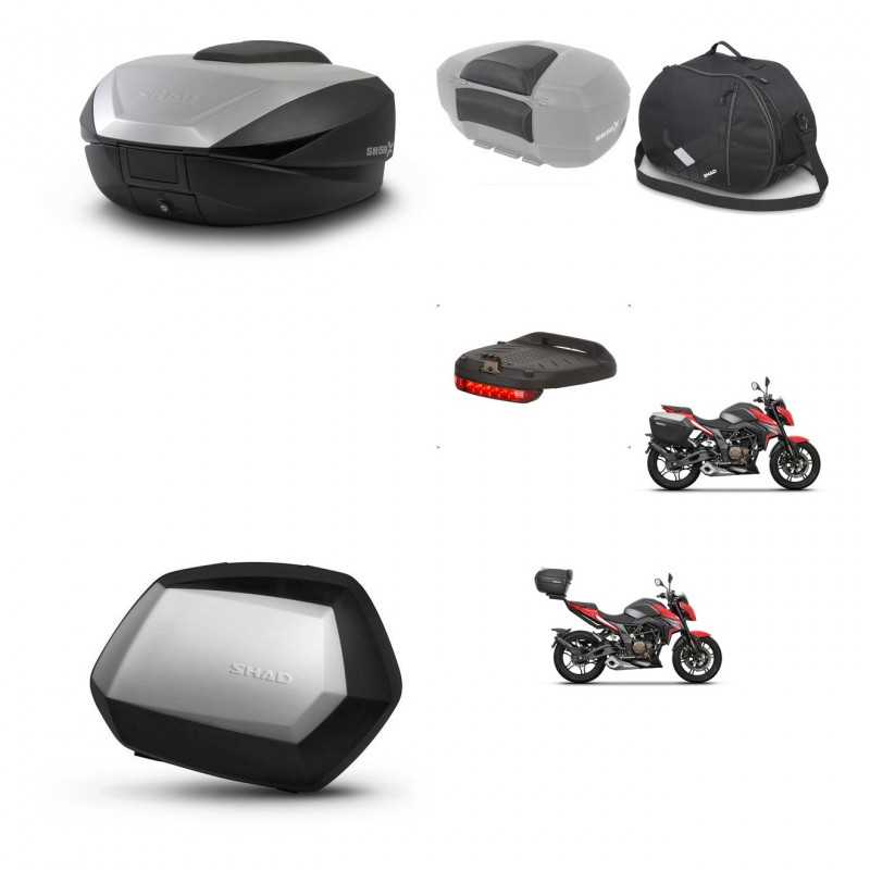 SHAD Maletas laterales + baul trasero accesorios herraje 3p montaje SH59X ALU SC SH35 PREMIUM KIT-263707