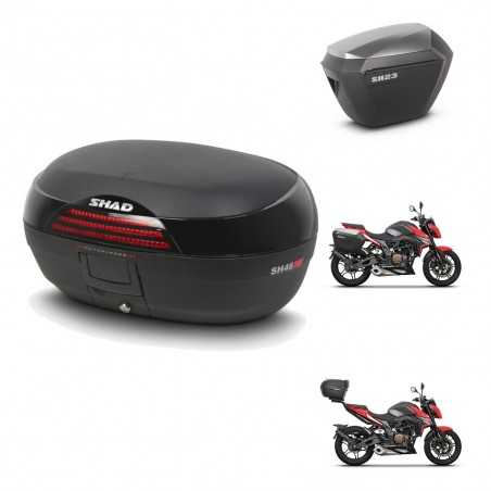 SHAD Maletas laterales + baul trasero herraje 3p montaje SH46 SH 46 NEW MODEL SH23 ALU KIT-268037