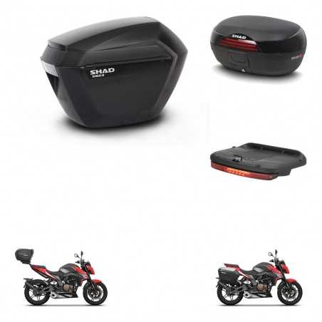 SHAD Rear trunk + side cases + brake light + 3p hardware + mounting hardware SH23 SH46 SH 46 NEW MODEL KIT-268040