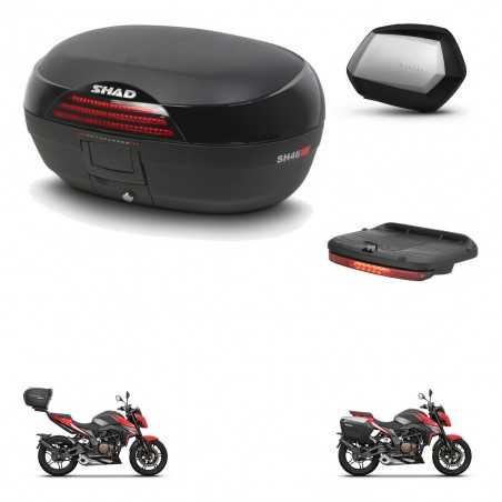 SHAD Side cases + rear trunk + brake light + 3p hardware + mounting hardware SH46 SH 46 NEW MODEL SC SH35 PREMIUM KIT-268045