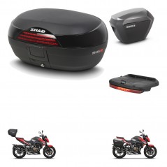 SHAD Side cases + rear trunk + brake light + 3p hardware + mounting hardware SH46 SH 46 NEW MODEL SH23 ALU KIT-268046