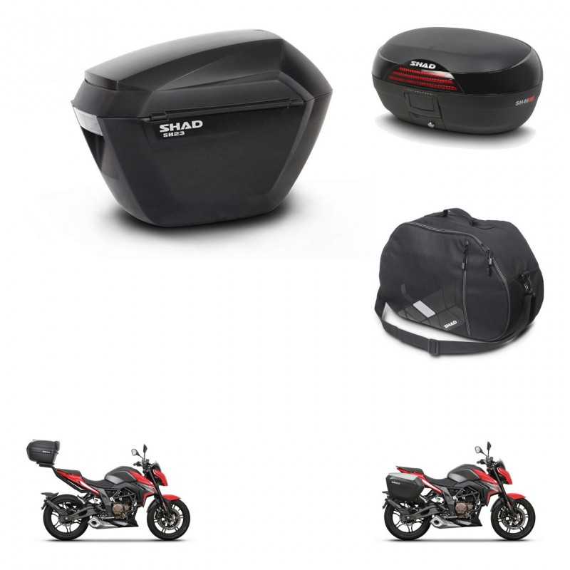 SHAD Rear trunk + side cases + internal bag + 3p hardware + mounting hardware SH23 SH46 SH 46 NEW MODEL KIT-268049