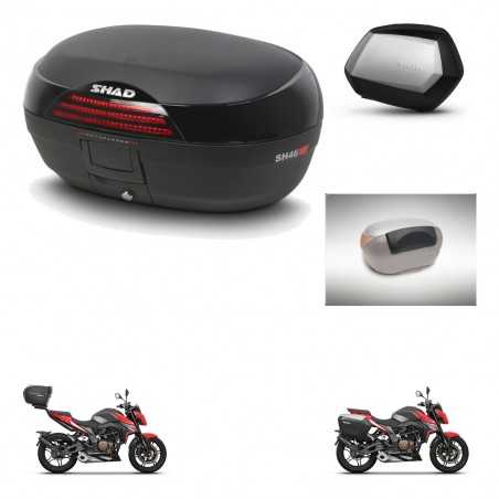 SHAD Maletas laterales + baul trasero respaldo de pasajero herraje 3p montaje SH46 SH 46 NEW MODEL SC SH35 PREMIUM KIT-268072