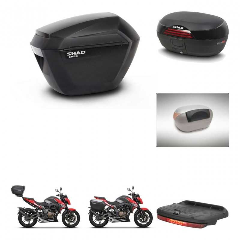 SHAD Rear trunk + side cases + accessories + 3p hardware + mounting hardware SH23 SH46 SH 46 NEW MODEL KIT-268076