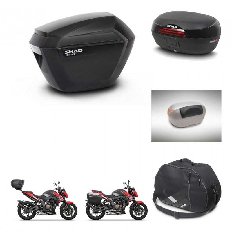 SHAD Baul trasero + maletas laterales accesorios herraje 3p montaje SH23 SH46 SH 46 NEW MODEL KIT-268085