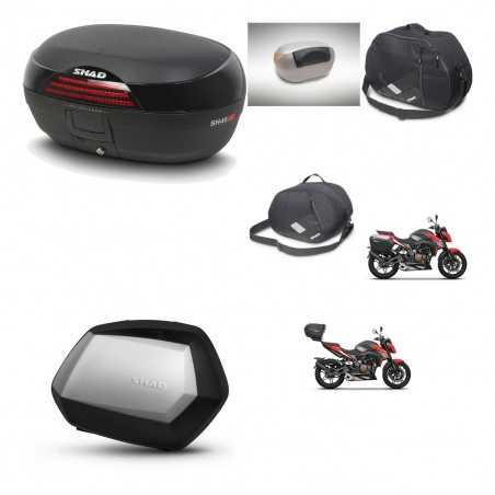 SHAD Maletas laterales + baul trasero accesorios herraje 3p montaje SH46 SH 46 NEW MODEL SC SH35 PREMIUM KIT-268089