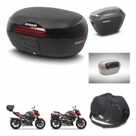 SHAD Maletas laterales + baul trasero accesorios herraje 3p montaje SH46 SH 46 NEW MODEL SH23 ALU KIT-268091