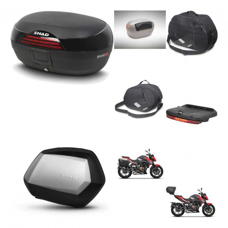 SHAD Maletas laterales + baul trasero accesorios herraje 3p montaje SH46 SH 46 NEW MODEL SC SH35 PREMIUM KIT-268098