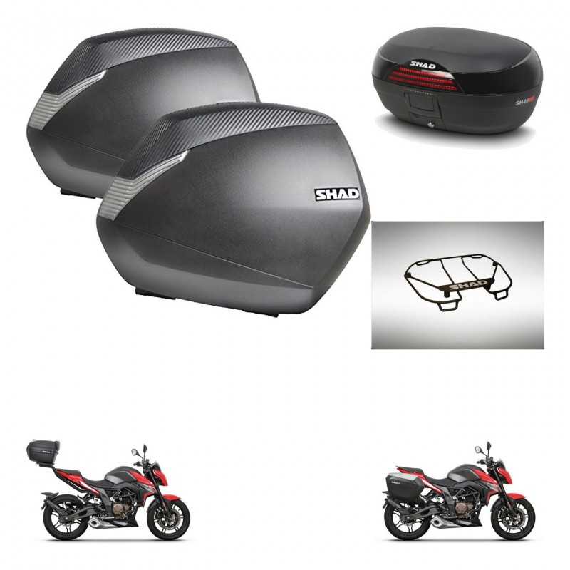SHAD Baul trasero + maletas laterales parrilla portabultos superior herraje 3p montaje SH36 SH 36 SH46 46 NEW MODEL KIT-268102