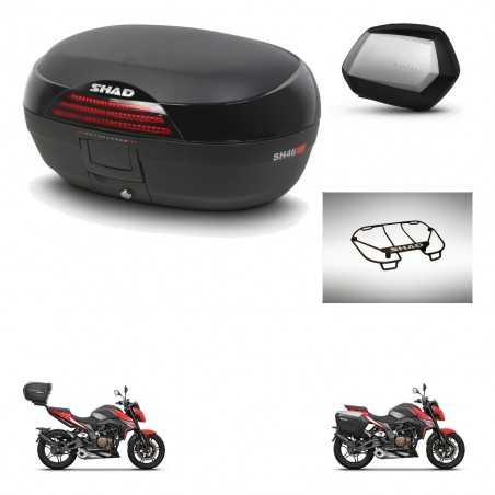 SHAD Side cases + rear trunk + upper rack rack + 3p hardware + mounting hardware SH46 SH 46 NEW MODEL SC SH35 PREMIUM KIT-268108