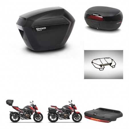 SHAD Rear trunk + side cases + accessories + 3p hardware + mounting hardware SH23 SH46 SH 46 NEW MODEL KIT-268112