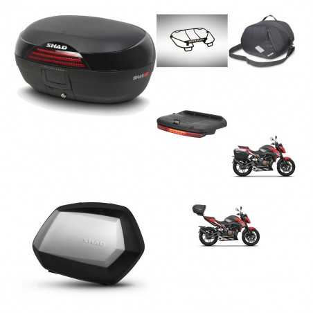 SHAD Side cases + rear trunk + accessories + 3p hardware + mounting hardware SH46 SH 46 NEW MODEL SC SH35 PREMIUM KIT-268116