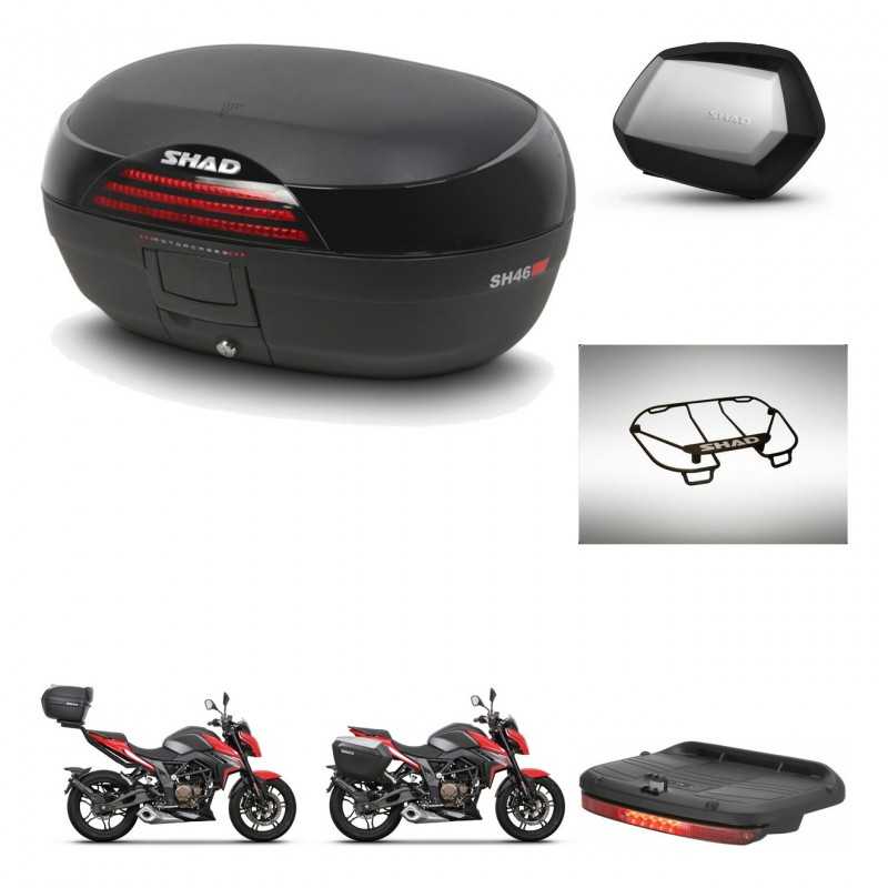 SHAD Side cases + rear trunk + accessories + 3p hardware + mounting hardware SH46 SH 46 NEW MODEL SC SH35 PREMIUM KIT-268117