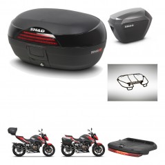 SHAD Side cases + rear trunk + accessories + 3p hardware + mounting hardware SH46 SH 46 NEW MODEL SH23 ALU KIT-268118