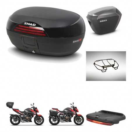 SHAD Maletas laterales + baul trasero accesorios herraje 3p montaje SH46 SH 46 NEW MODEL SH23 ALU KIT-268118