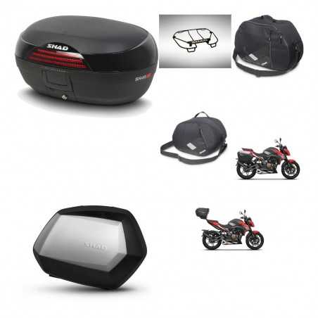 SHAD Maletas laterales + baul trasero accesorios herraje 3p montaje SH46 SH 46 NEW MODEL SC SH35 PREMIUM KIT-268125