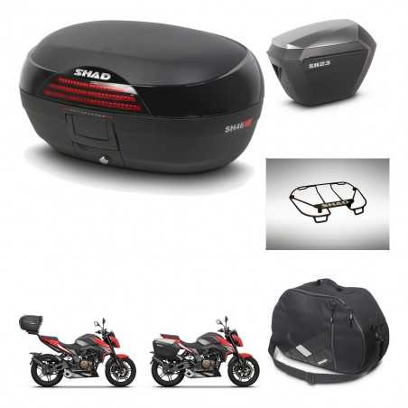 SHAD Maletas laterales + baul trasero accesorios herraje 3p montaje SH46 SH 46 NEW MODEL SH23 ALU KIT-268127