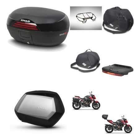 SHAD Maletas laterales + baul trasero accesorios herraje 3p montaje SH46 SH 46 NEW MODEL SC SH35 PREMIUM KIT-268134