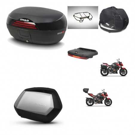 SHAD Maletas laterales + baul trasero accesorios herraje 3p montaje SH46 SH 46 NEW MODEL SC SH35 PREMIUM KIT-268135