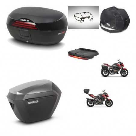 SHAD Maletas laterales + baul trasero accesorios herraje 3p montaje SH46 SH 46 NEW MODEL SH23 ALU KIT-268136
