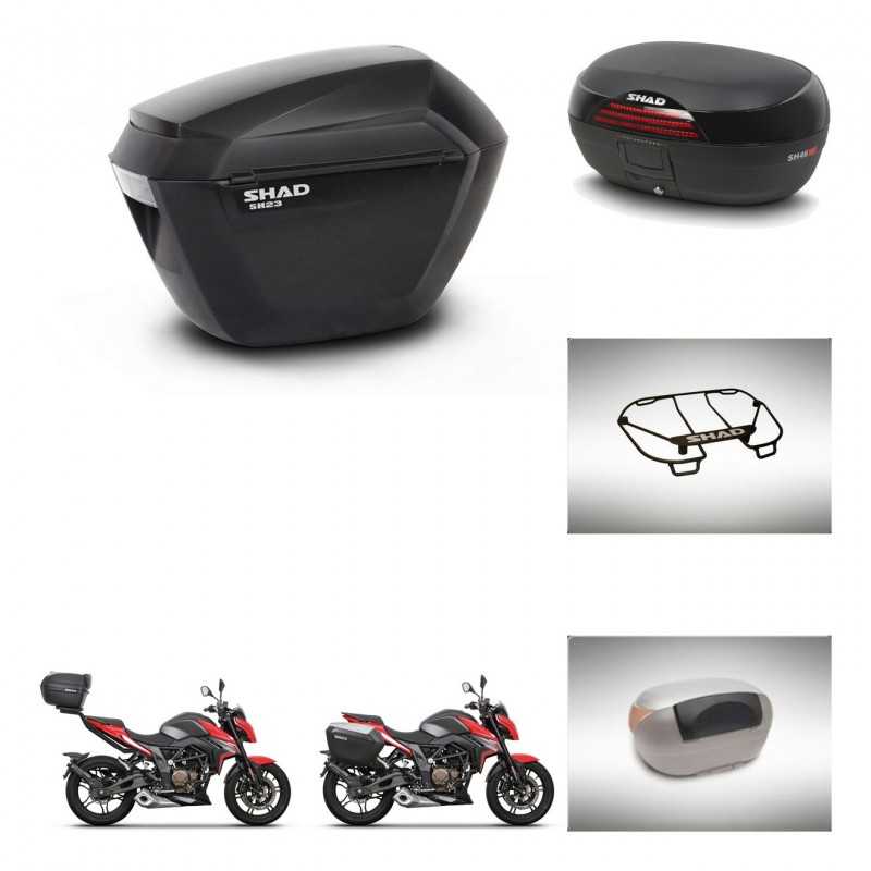 SHAD Baul trasero + maletas laterales accesorios herraje 3p montaje SH23 SH46 SH 46 NEW MODEL KIT-268139
