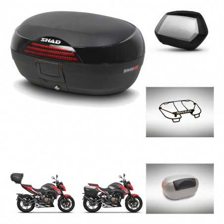 SHAD Maletas laterales + baul trasero accesorios herraje 3p montaje SH46 SH 46 NEW MODEL SC SH35 PREMIUM KIT-268144