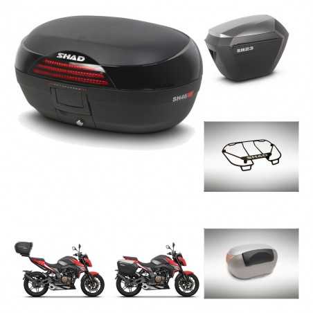 SHAD Maletas laterales + baul trasero accesorios herraje 3p montaje SH46 SH 46 NEW MODEL SH23 ALU KIT-268145