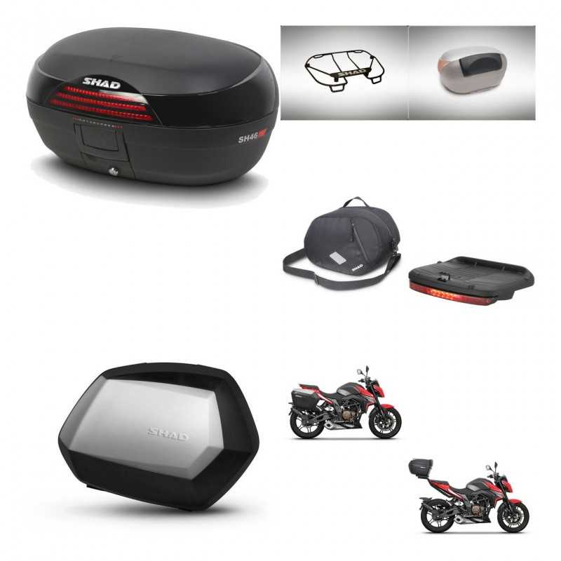 SHAD Maletas laterales + baul trasero accesorios herraje 3p montaje SH46 SH 46 NEW MODEL SC SH35 PREMIUM KIT-268152