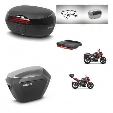 SHAD Maletas laterales + baul trasero accesorios herraje 3p montaje SH46 SH 46 NEW MODEL SH23 ALU KIT-268154